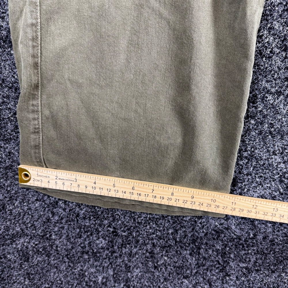 American Eagle High Rise Baggy Wide Leg Cargo Pants Olive Green Size 8 Short - Picture 7 of 7